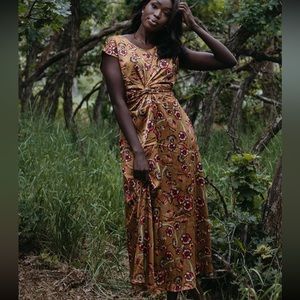 Satin Dress in Bronze